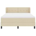 vidaXL Posteľ s pružinovým rámom Krémová 140 x 190 cm látka