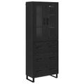vidaXL Highboard 2 ks Čierny dub 69,5 x 34 x 180 cm Kompozitné drevo