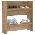 vidaXL Skriňa na topánky 60 x 18 x 60 cm Kompozitné drevo Dub artisan