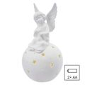 Keramický anjel LED, 29 cm, 2x AA, vnútorný, teplá biela