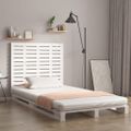vidaXL Nástenné čelo postele biele 141x3x91,5 cm masívna borovica