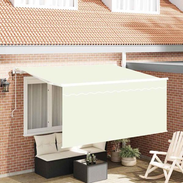vidaXL Zatemniteľná markíza Krémová 300 x 200 cm Polyester a hliník