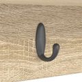 vidaXL Vešiak na stenu Nástenná montáž Sonoma dub 50 x 16 x 26 cm