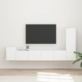 vidaXL Zostava TV skriniek 3 ks Biela Kompozitné drevo