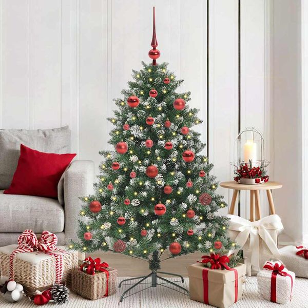 vidaXL Umelý vianočný stromček Zelená 150 cm PVC, plast a oceľ
