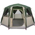vidaXL Stan pre 3 osoby so strechou Zelená a biela 320 x 320 x 203 cm