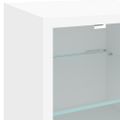vidaXL 4-dielne TV nástenné skrinky s LED biele kompozitné drevo