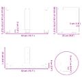 vidaXL Nohy konferenčného stolíka v tvare T, 2 ks, čierne, 50x25x(30-31) cm, oceľové