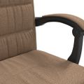 vidaXL Sklápacie kancelárske kreslo hnedé látka