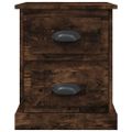 vidaXL Nočné stolíky 2 ks dymový dub 39x39x47,5 cm spracované drevo