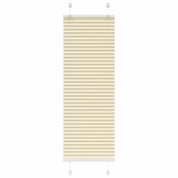 vidaXL plisovaná roleta krémová 50x100 cm Šírka látky 49,4 cm