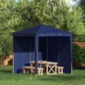 vidaXL Bočná stena párty stanu 2 ks 200 x 195 cm Modrá PE a oceľ