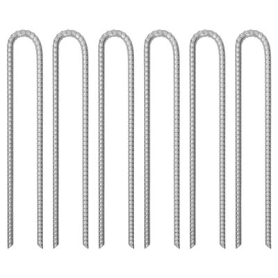vidaXL Stanové kolíky 6 ks 41,5 cm Ø12 mm pozinkovaná oceľ