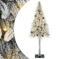 vidaXL Vianočný stromček s 300 LED-i Biela 180 cm PE a oceľ