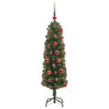 vidaXL Umelý vianočný stromček Zelená 120 cm PVC, oceľ a plast