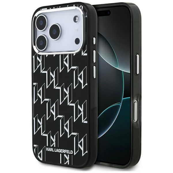 Puzdro Karl Lagerfeld IML KL Monogram MagSafe pre iPhone 17 Pro čierne