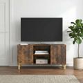 vidaXL TV skrinka 102 x 34,5 x 50 cm Dymový dub Kompozitné drevo