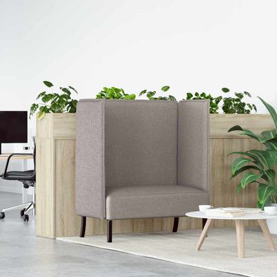 vidaXL Pohovka s vysokým operadlom Sivohnedá 109 x 56 x 121 cm látka
