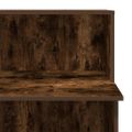 vidaXL Recepčný stôl dymový dub 100x50x103,5 cm kompozitné drevo