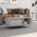 vidaXL Konferenčný stolík sivý dub sonoma 90x50x36,5 spracované drevo