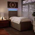 vidaXL Boxspring posteľ s matracom kapučínová 90x190 cm umelá koža