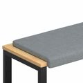 vidaXL Vankúš na lavičku Látka Svetlosivá Hĺbka 35 cm