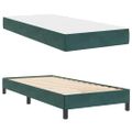 vidaXL Posteľ s pružinovým rámom Tmavozelená 90 x 200 cm látka