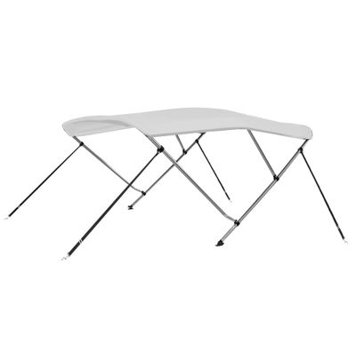 vidaXL Strieška Bimini s 3 oblúkmi, biela 183x160x137 cm