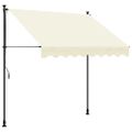 vidaXL Zaťahovacia markíza krémová 250x150 cm látka a oceľ
