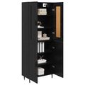 vidaXL Highboard 2 ks Čierny dub 69,5 x 34 x 180 cm Kompozitné drevo
