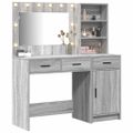 vidaXL Toaletný stolík 2 ks Sivá 78,5 x 41 x 135 cm Kompozitné drevo