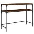 vidaXL Konzolový stolík dymový dub 100x35,5x75 cm kompozitné drevo