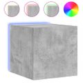 vidaXL TV nástenné skrinky s LED svetlami 2 ks betón.sivé 30,5x35x30cm