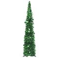 vidaXL Rozkladací umelý vianočný stromček, zelený 120 cm, PET