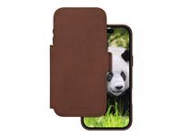 Puzdro s chlopňou pre mobilný telefón - kompatibilita s MagSafe - koža full-grain - dark tan - pre Apple iPhone 17 Pro Max