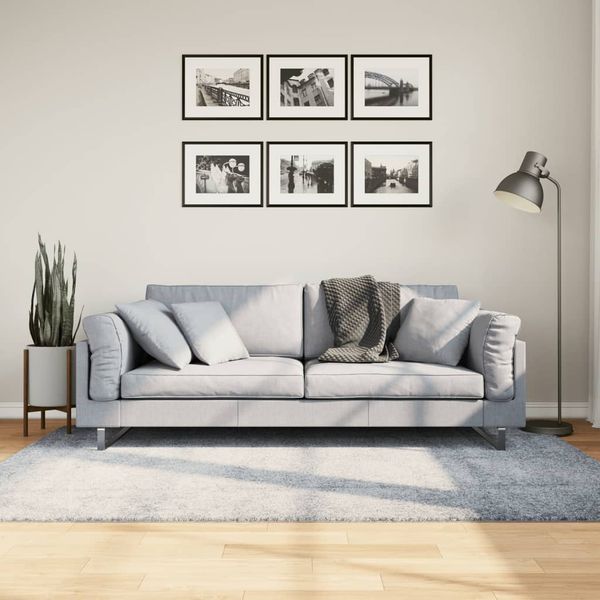 vidaXL Shaggy koberec PAMPLONA, vysoký vlas, moderný, modrý 140x200 cm