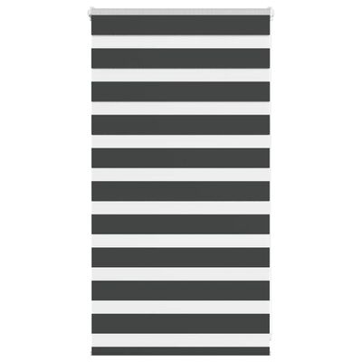 vidaXL Zebra roleta čierna 80x100 cm šírka látky 75,9 cm polyester