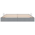 vidaXL Otomanový posteľný rám Svetlosivá 200 x 200 cm látka