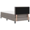 vidaXL Posteľ s pružinovým rámom Sivohnedá 90 x 200 cm látka