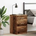 vidaXL Nočná skrinka Old Wood 38x35x55 cm Engineered Wood
