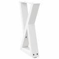 vidaXL Nohy konferenčného stolíka 2 ks biele 28x(42-43,3) cm oceľové