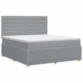 vidaXL Posteľ boxspring s matracom Svetlosivá 140 x 200 cm Látka