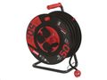 Predlžovací kábel EMOS P084503 PROFI na bubne 50m / 4 zás. / čierny / guma-neoprén / 230V / 2,5 mm2
