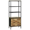 vidaXL Highboard Hnedá 70 x 35 x 180 cm Masívne mango drevo