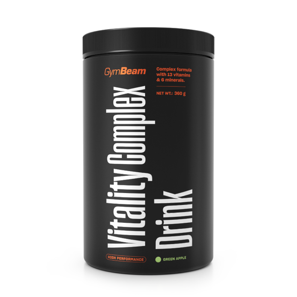 Vitality Complex Drink - GymBeam, zelené jablko, 360 g
