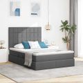 vidaXL Postel s úložným prostorem a matrací Tmavo šedá 140 x 200 cm