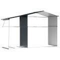 vidaXL Záhradná kôlňa antracitová 277x192,5x179 cm pozinkovaná oceľ