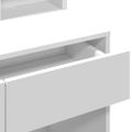 vidaXL Toaletný stolík s LED biely 80x41x144,5 cm