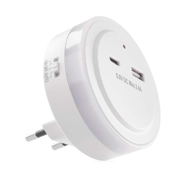 LED nočné svetlo P3323 s fotosenzorom do zásuvky