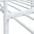 vidaXL Váľanda s kolieskom bez matraca Biela 75x190 cm Oceľ